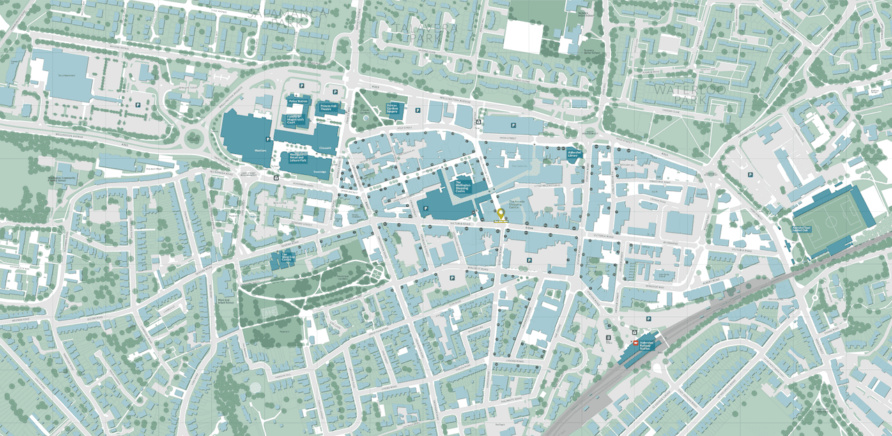 The full extent of the wayfinding map