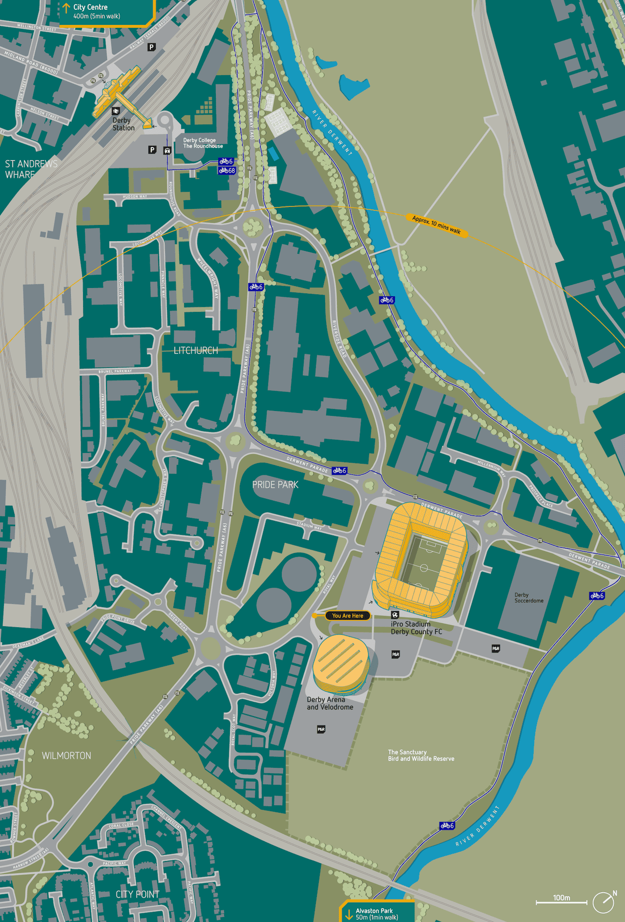 Extract from the wayfinding map