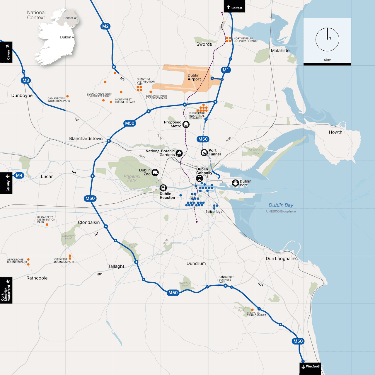 The full extent of the wayfinding map