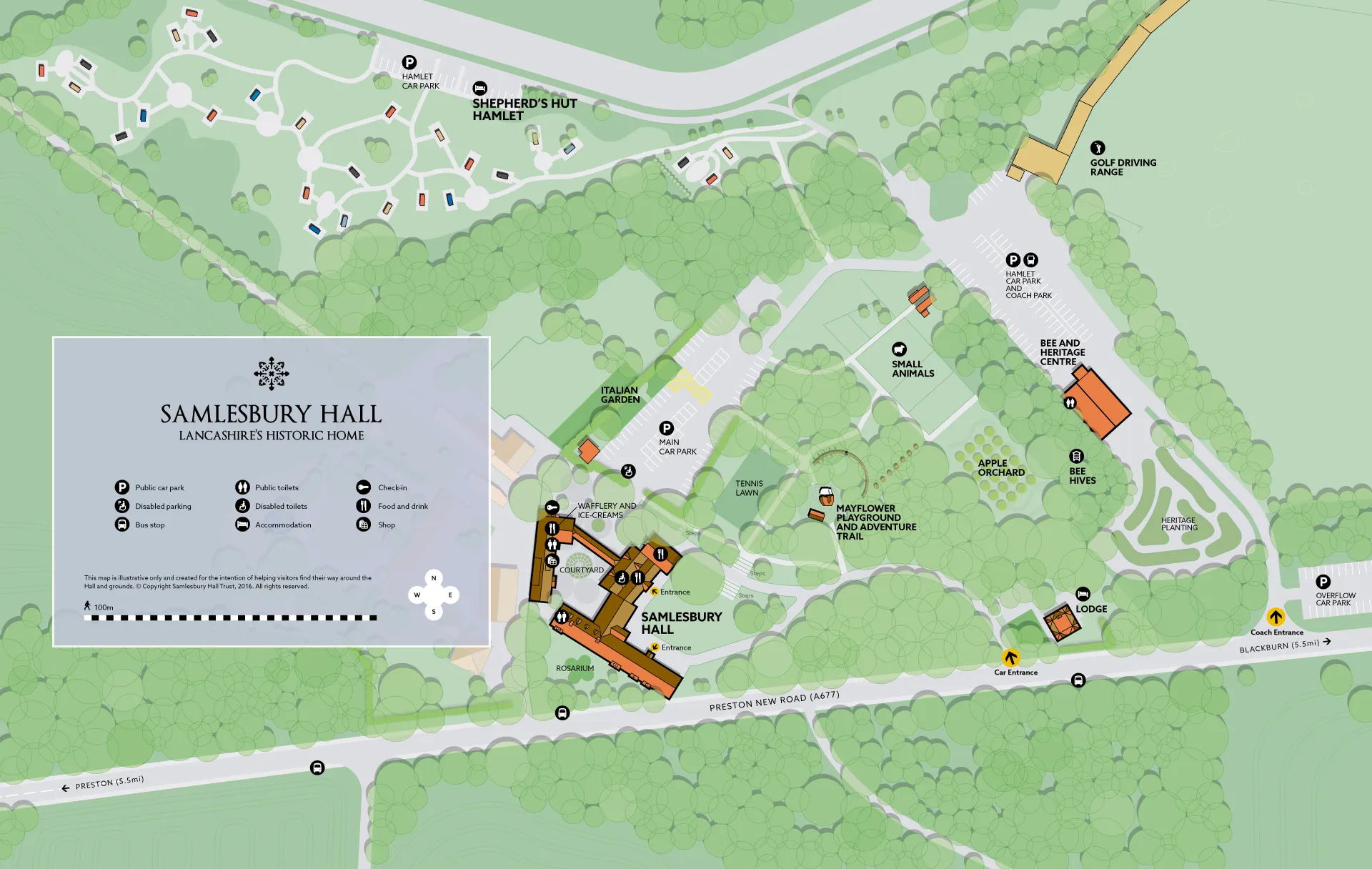 The full extent of the mapping of Samlesbury Hall The full extent of the mapping of Samlesbury Hall