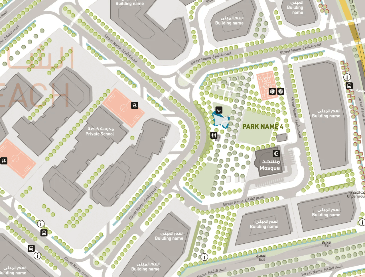 Extract from development work on the map
